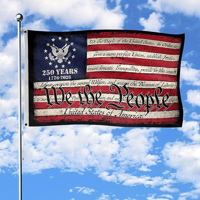 250 Anniversary Usa Flag, Commemorative House Flags, Two-sided Design 4x6 Ft, Patriotic Flags 3