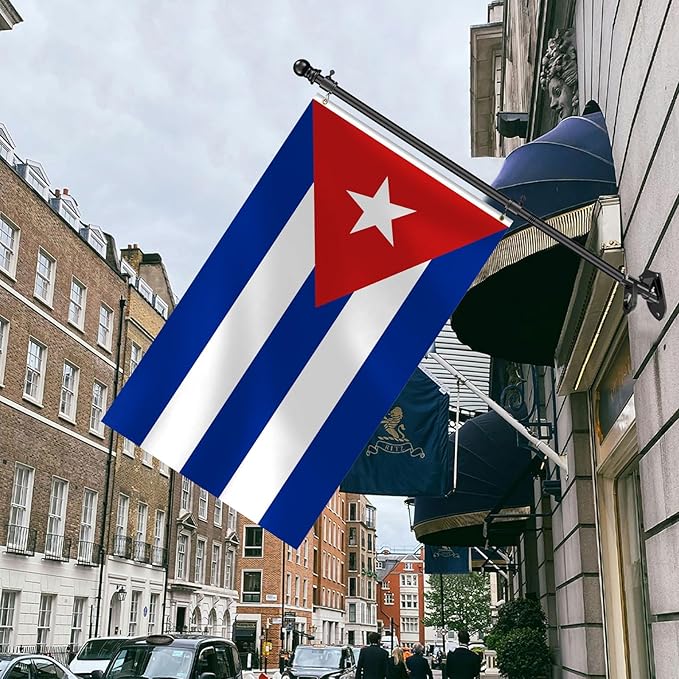 Cuban Flag 3x5 FT Heavy Duty Cuba Flag Double Stitched Vivid Color Fade Proof Outdoor Decor With Brass Grommets(Cuba)