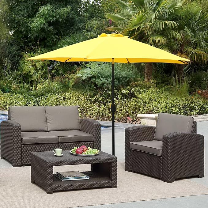Goodgoods 9ft Patio Umbrella Replacement Canopy Market Umbrella Top Outdoor Umbrella Canopy (2pcs/package)