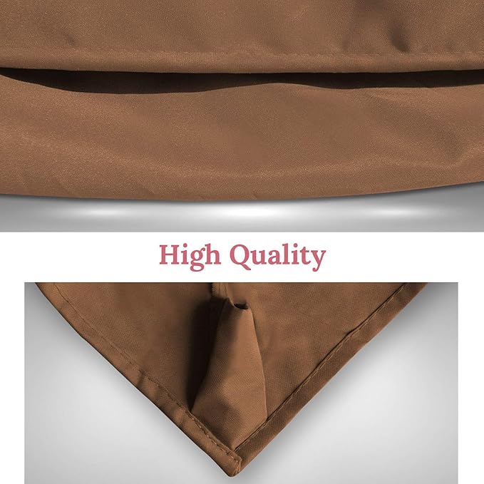 Outdoor Patio Umbrella Replacement Canopy 6 Ribs, 6.5X10 Ft Rectangular Patio Umbrellas Replacement Canopy for Market Table Parasol Top Cover - Heavy Duty Polyester Fabric (Canopy Only),Khaki