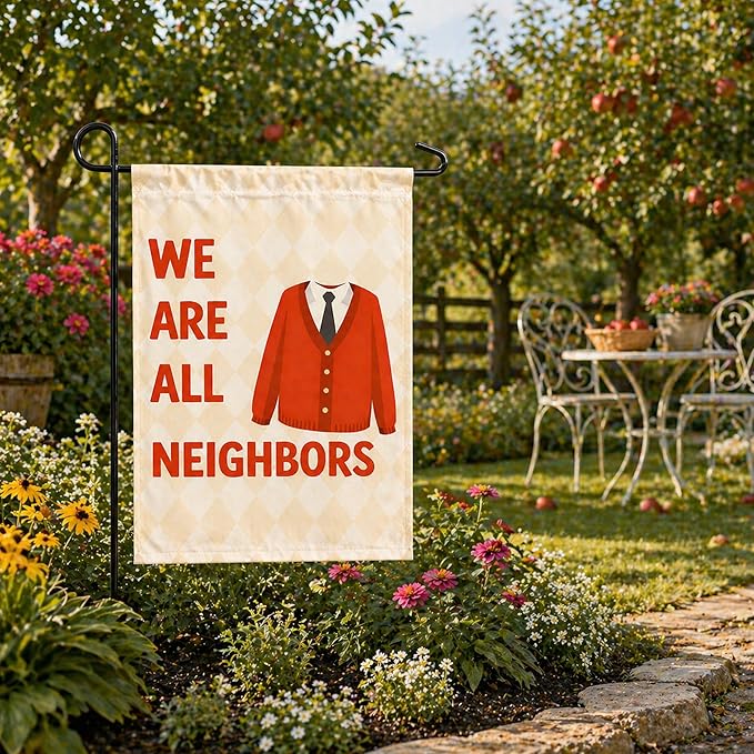 Fall Decor - We Are All Neighbors Garden Flag | Fall Thanksgiving Party Favors Supplies Decorations for Outdoor Outside - Inclusivity Diversity Love Thy Neighbor Banner for Garden Porch Patio Lawn Yard