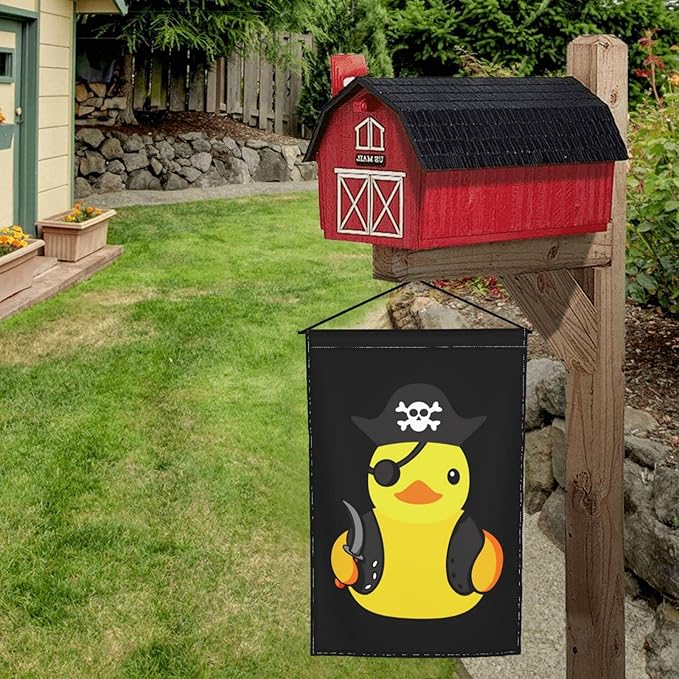 Pirate Rubber Duck Garden Flag Outdoor 12 X 18 Inch Mini Yard House Flags Farmhouse Sign For Home Garden Decoration Banner