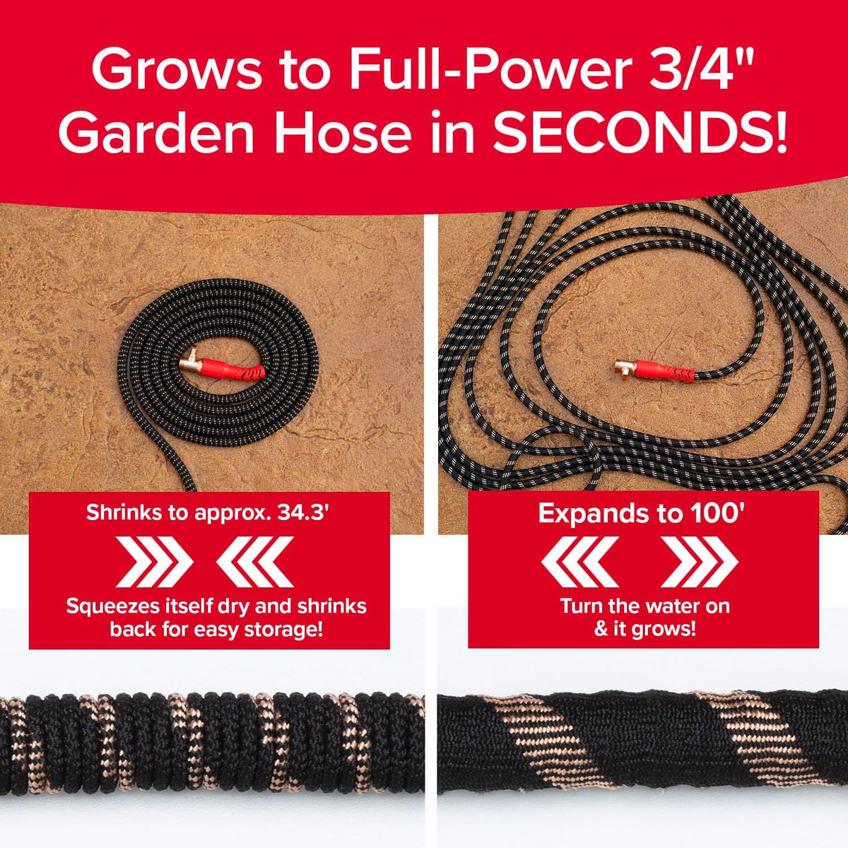 Copper Head 100 FT Expandable Garden Hose