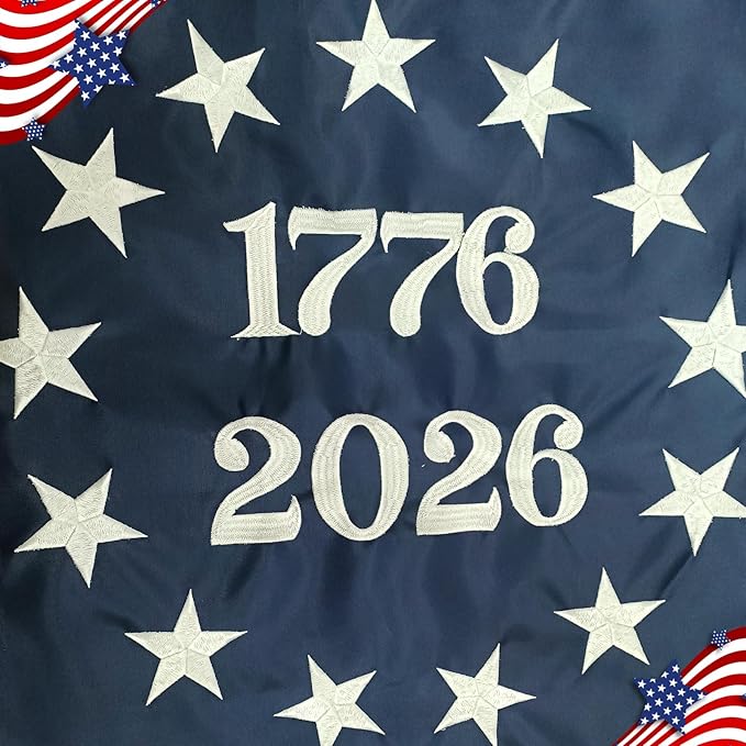 FLAGWIN 1776 2026 American 250th Anniversary Flag 3x5 ft Outdoor Betsy Ross Flag, US 250 Anniversary 13 Colonies Flags with Embroidered Stars, Double Stitched, Brass Grommets