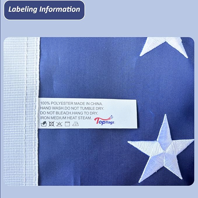 TOPFLAGS American Flag 4x6 Heavy Duty Outdoor US Flags for Outside Embroidered Stars USA Banner Sewn Stripes with Brass Grommets Vibrant Color