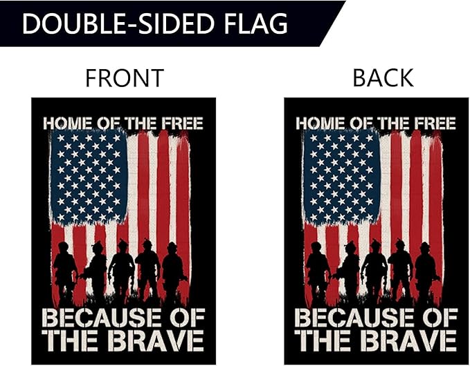 28x40 Inch Double Sided Summer Garden Flag - Memorial Day Yard Flag - Seasonal Large Outdoor Garden Flags of Burlap - Veteran USA flag 4th of July Independence Day - Yard Decorations