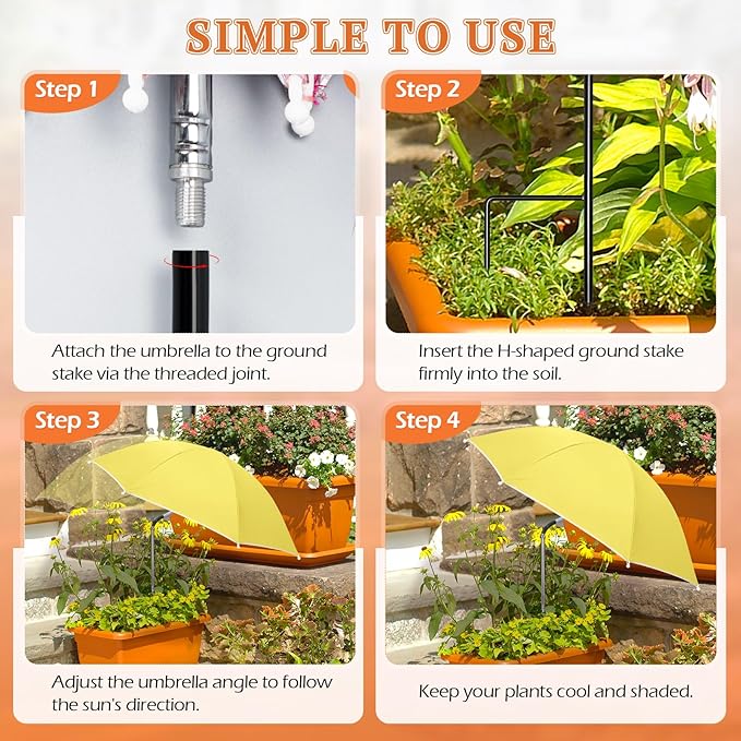 Plant Umbrellas for Outdoor Plants, Garden Umbrella Shade for Potted Plants and Garden Beds, Provide Shade to ‌Defend Plants From Blazing Sun