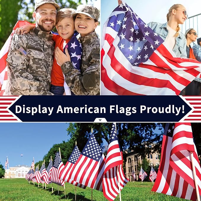 American US Flag 4x6,Vibrant Color & Fade Resistant US Flags for Outside 4x6 ft Flags Double Stitched Long Lasting Polyester with Durable Brass Grommets USA Flag(1 PACK)