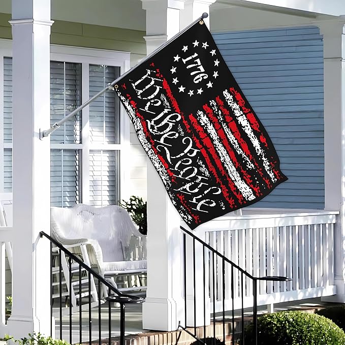 We The People Flag 3x5 Ft Outdoor 1776 American Flag Polyester Double Sided Mirror Printing for Outside House Indoor Yard Patriotic Banner Decor