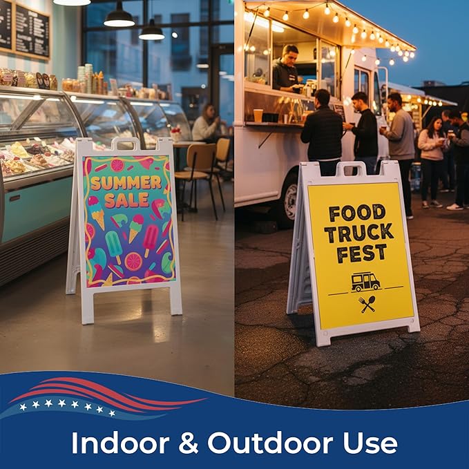 Custom A-Frame Sign Inserts Only by DreamController - Personalized Print Inserts with Your Photo, Text or Logo | Durable Custom Panels for Sidewalk Boards, Retail & Event | 24x36 inch