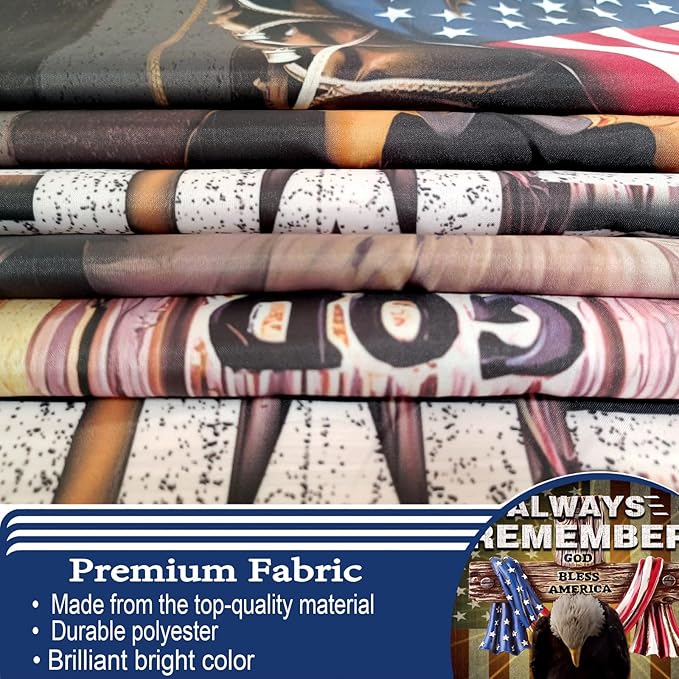 NASIAN Memorial Day Flag Always Remember Our Heroes Flags for Outside 3x5 Double Sided 4th of July Independence Day Flag Patriotic House Yard Decorations Banner