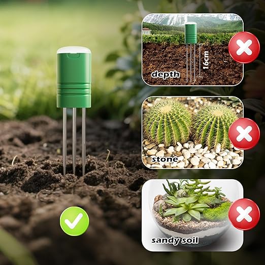 VODESON Upgraded Plant Soil Moisture Meter with 230ft RF Wireless Waterproof & LCD Display for Moisture,Temp,Sunlight,Time,Ideal for Garden, Farm, Lawn Care-Outdoor (2 Sensor)