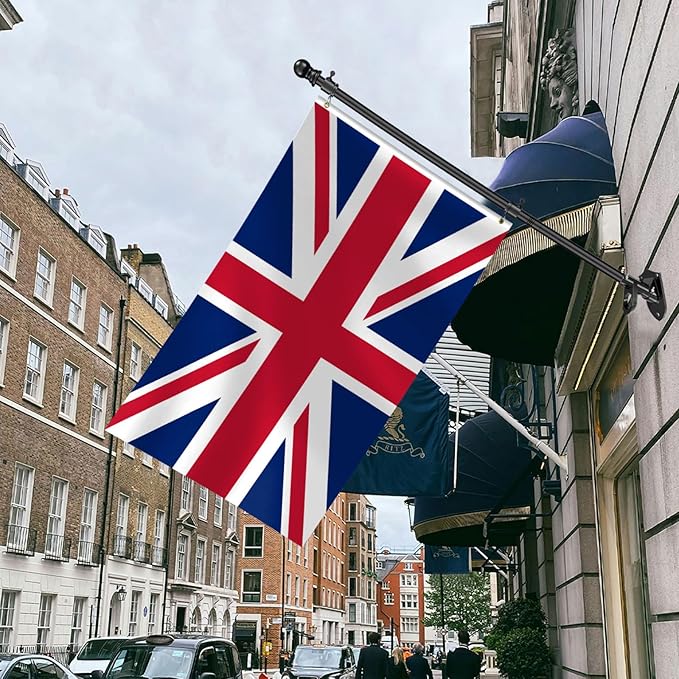 British Flag 3x5 FT Heavy Duty Union Jack UK Flag Double Stitched Vivid Color Fade Proof Outdoor Decor With Brass Grommets(UK)