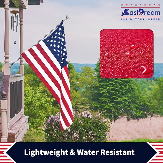 American US Flag 4x6,Vibrant Color & Fade Resistant US Flags for Outside 4x6 ft Flags Double Stitched Long Lasting Polyester with Durable Brass Grommets USA Flag(1 PACK)