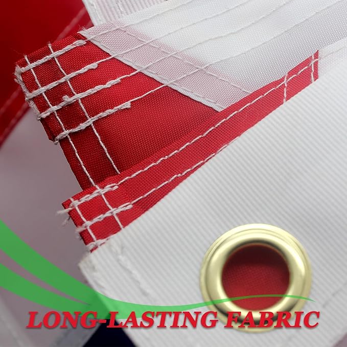 British Flag 3x5 Ft Tear-Shield 340D Polyester for Outdoor Double Sided Embroidered UK Flag National & Country Flag with Brass Grommets for Wall, Pole