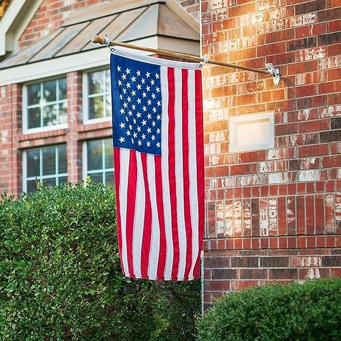 American Flag 6x10 ft: Long Lasting US Flag, Heavy Duty Nylon, Embroidered Stars, Sewn Stripes, Brass Grommets, UV Protection Perfect for Outdoors! USA Flag