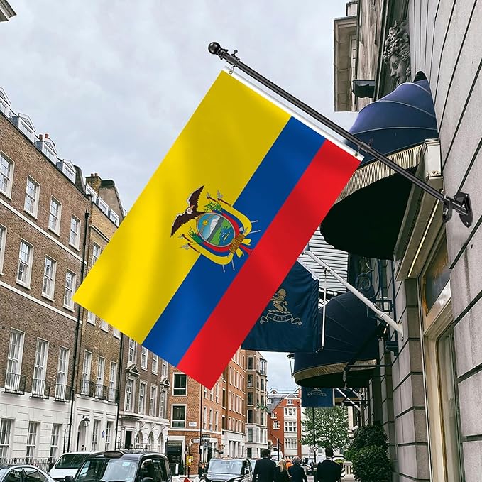 Ecuador Flag 3x5 FT Heavy Duty Ecuadorian Flag Double Stitched Vivid Color Fade Proof Outdoor Decor With Brass Grommets(Ecuador)