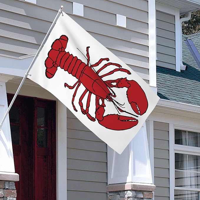 Vintage Lobster Print flag Lobster Lovers Red 3x5 Yard Signs Outdoor Lawn Decor Banner
