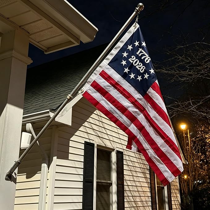 FLAGWIN 1776 2026 American 250th Anniversary Flag 3x5 ft Outdoor Betsy Ross Flag, US 250 Anniversary 13 Colonies Flags with Embroidered Stars, Double Stitched, Brass Grommets