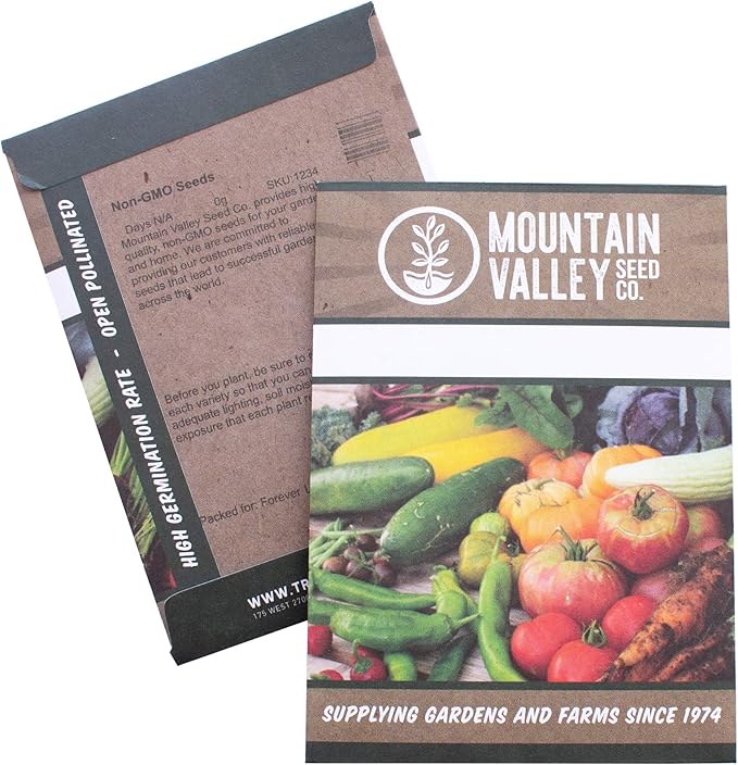 Pimento L - Sweet Pepper Garden Seeds - 250 g Packet ~30 Seeds - Non-GMO, Heirloom - Heart-Shaped Red Bell Peppers- Vegetable Gardening Seed by Mountain Valley Seed