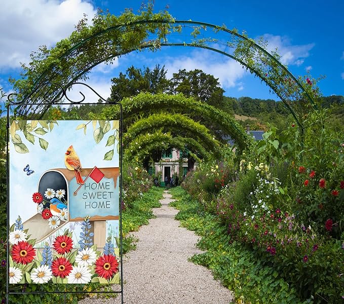 Hello Spring Flag,Spring Garden Flag Welcome Seasonal House and Bird Summer House Flags 28x40 Inch Summer Garden Flag Outdoor Decor for Homes,Gardens,Patio or Lawn