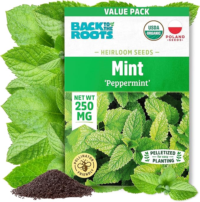 Back to The Roots 100% Organic Seed Packets - Peppermint (Pack of 2)