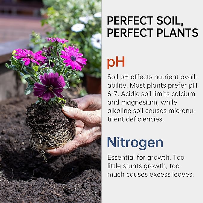 AAwipes Soil pH & Nitrogen Test Kits 2 in 1 Soil Testing Kits with Test Tube 100 Pcs Test Soil for Garden Lawn Grass Flower Vegetable Compost Nutrients Plants (J02-100)