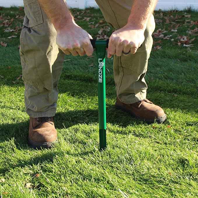 LANDZIE Soil Probe - 20 Inch Soil Sample Probe Soil Core Sampling Tool - 12 Inch Sample Depth Soil Sampler Probe and Soil Test Probe - Soil Sample Tool Soil Probes for Sampling Soil Probe Rod