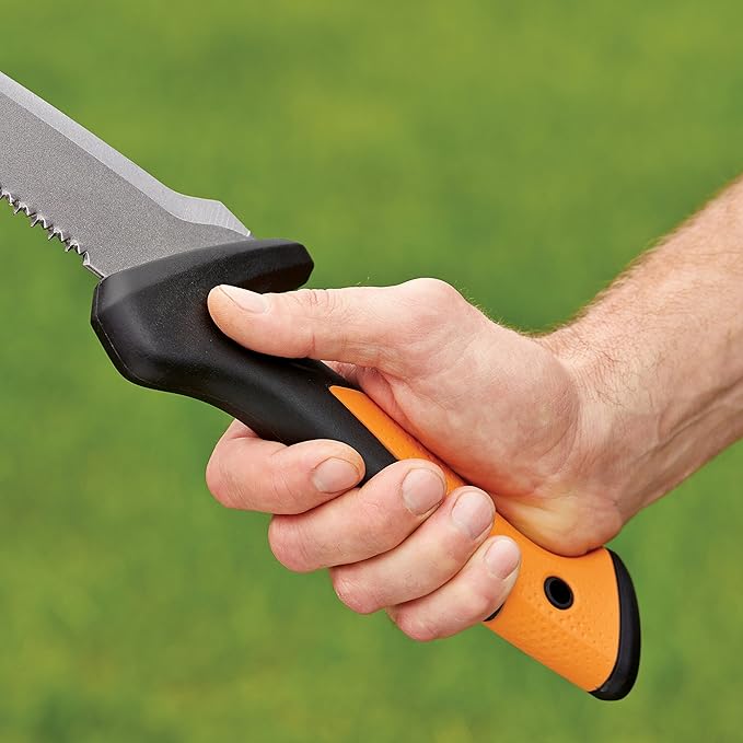 Fiskars 18" Billhook Saw - Cut Shrubs, Hedges, Small Branches, and Woody Saplings - Lawn & Garden Tool