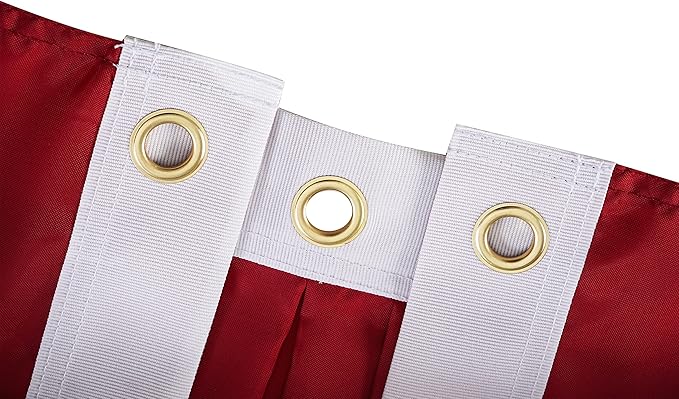 FRF FLAG American Flag Bunting 2x4 Ft, Embroidered Patriotic Bunting Flags, 4th of july Decorations Outdoor, with 3 Brass Grommets…