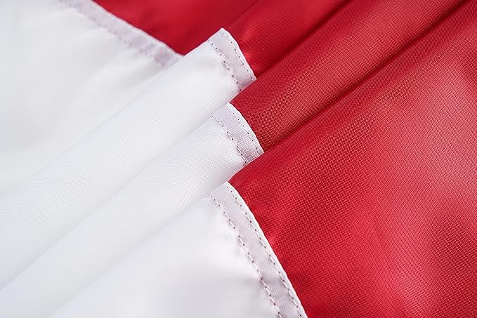 FRF FLAG American Flag Bunting 2x4 Ft, Embroidered Patriotic Bunting Flags, 4th of july Decorations Outdoor, with 3 Brass Grommets…
