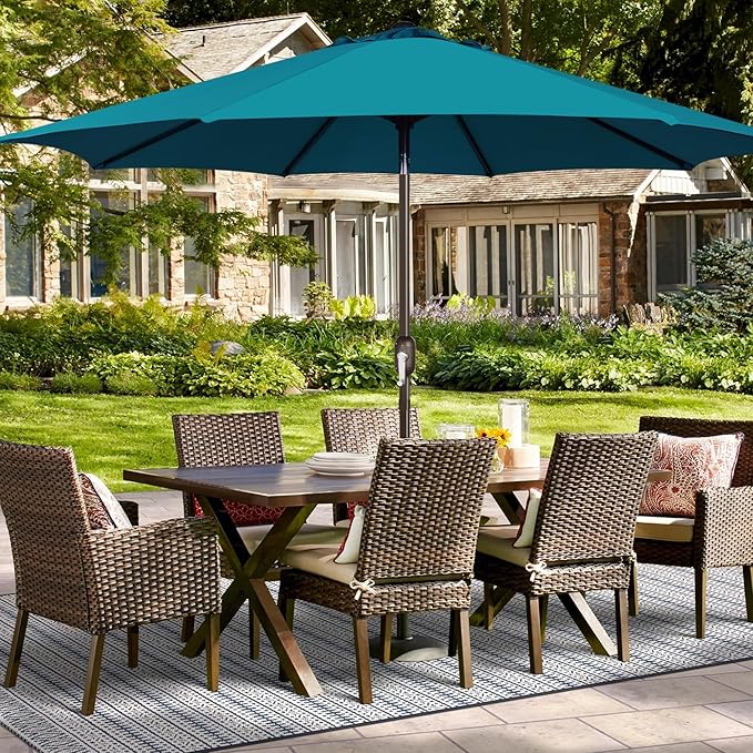 Blissun 9ft Patio Umbrella Replacement Canopy, Market Umbrella Top, Outdoor Table Umbrella Canopy for 8 Ribs, Canopy Only